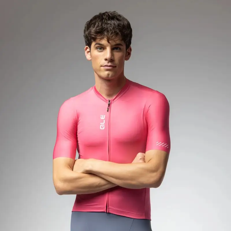 Maillot de Route Manches Courtes Color Block Pragma Flamant Rose Taille S - image