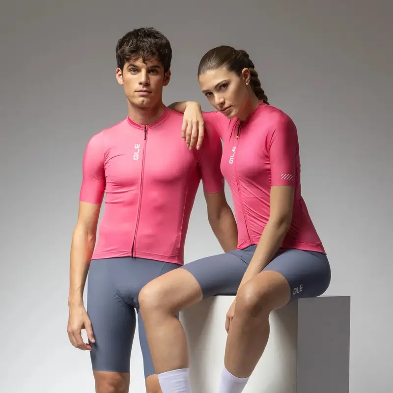 Maillot de Route Manches Courtes Color Block Pragma Flamant Rose Taille M #1