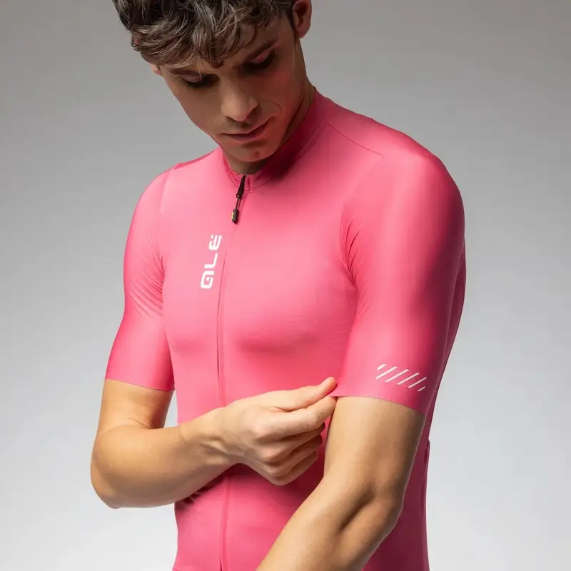 Maillot de Route Manches Courtes Color Block Pragma Flamant Rose Taille 4XL #3