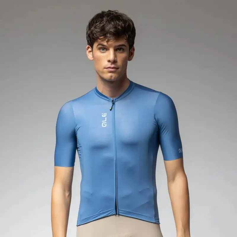 Camiseta de Carretera Manga Corta Color Block Pragma Azul Cerúleo Talla 5XL - image