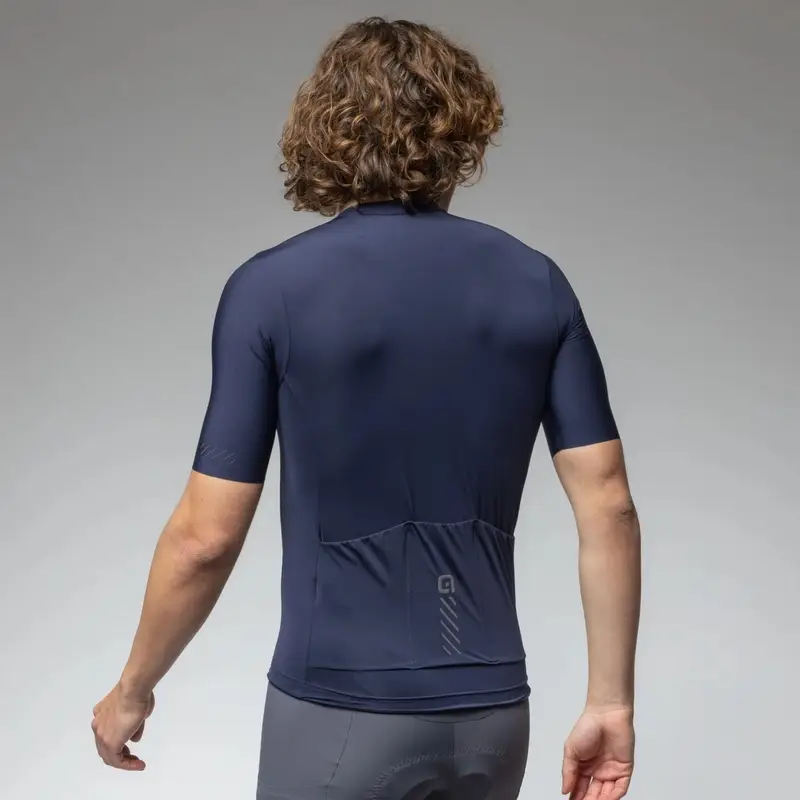 MTB Short Sleeve Color Block Off Road Pragma Navy Blue Size M #2