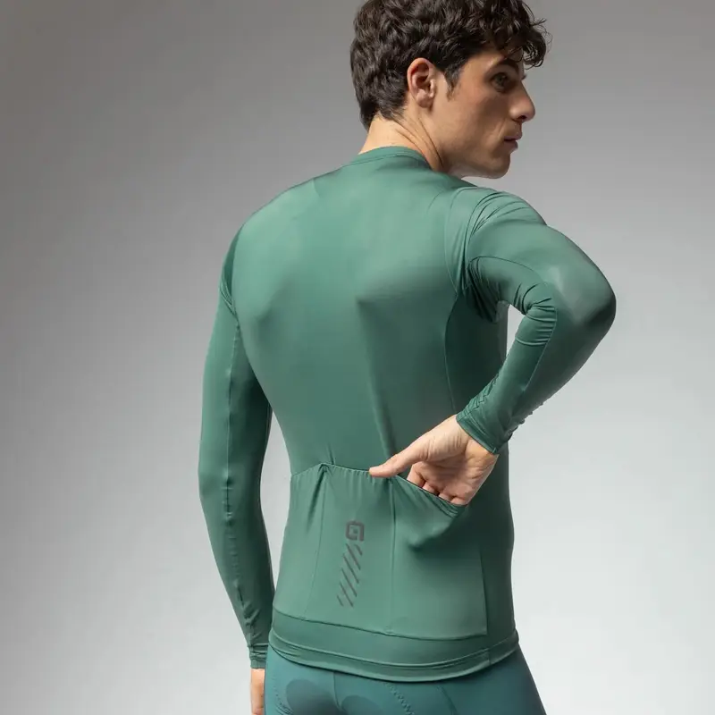 Maillot de Route Manches Longues Color Block Pragma Vert Mousse Taille XS #2