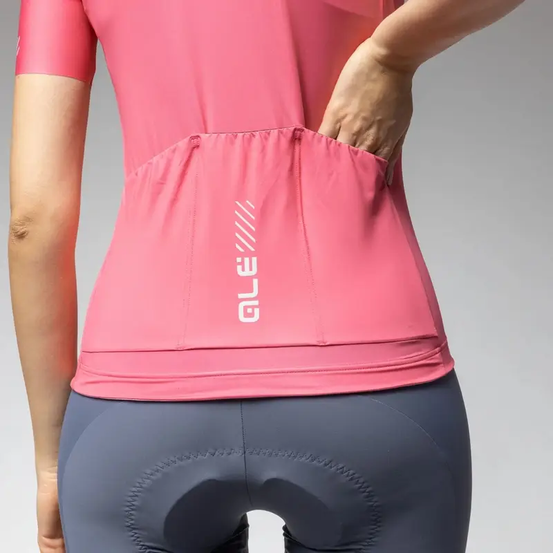 Frauen Kurzarm-Straßenradtrikot Color Block Pragma Flamingo Größe M #4