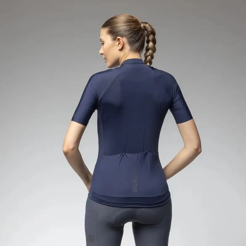 Women's Short Sleeve MTB Jersey Color Block Off Road Pragma Navy Blue Size 4XL #2