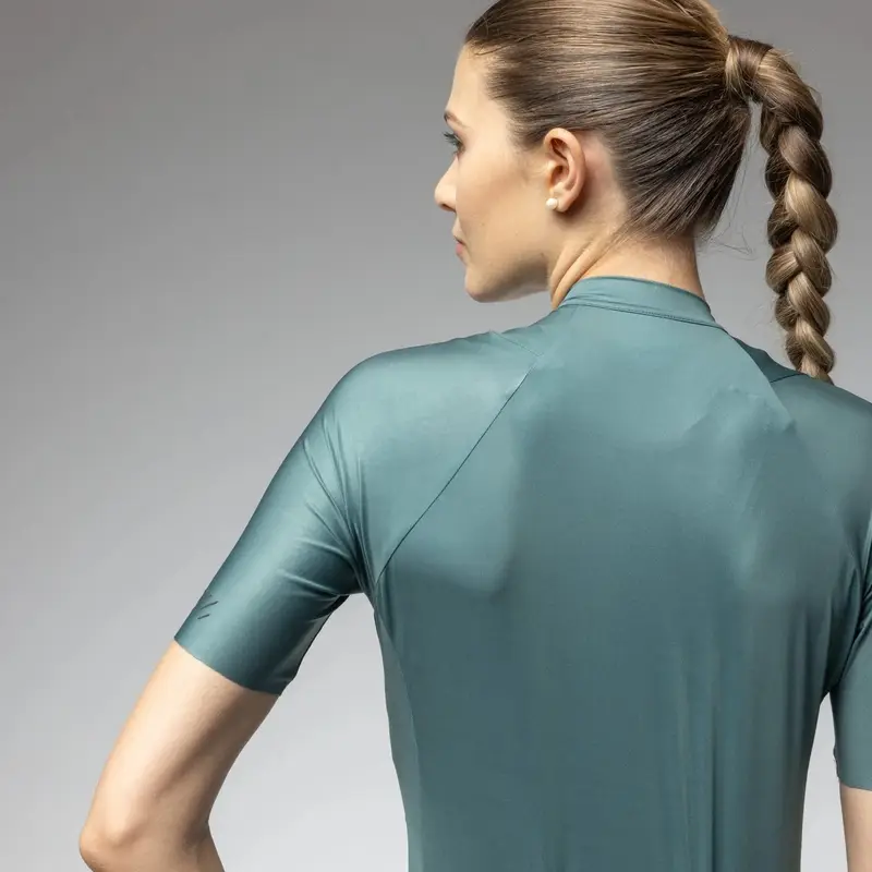 Women's Short Sleeve MTB Jersey Color Block Off Road Pragma Moss Green Size 4XL #4