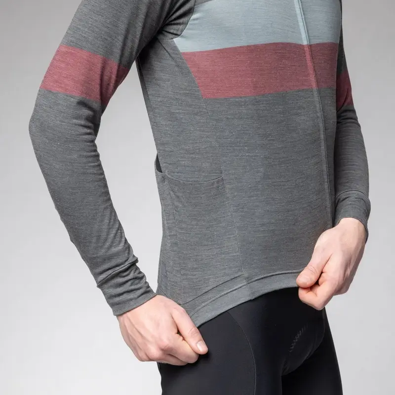 Maglia A Maniche Lunghe Wool Line Bordeaux Taglia XXS #3