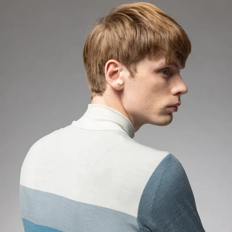 Maglia A Maniche Lunghe Wool Line Azzurro Taglia XXS #4