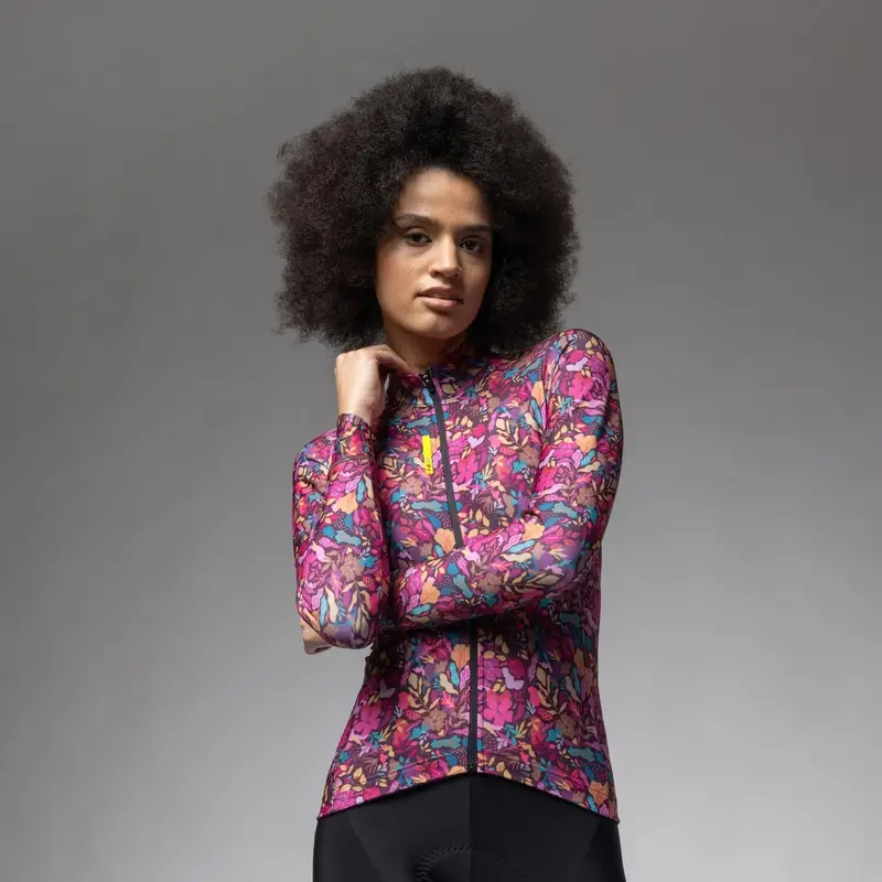 Maglia A Maniche Lunghe Flowery Pragma Donna Rosa Taglia XXS - image