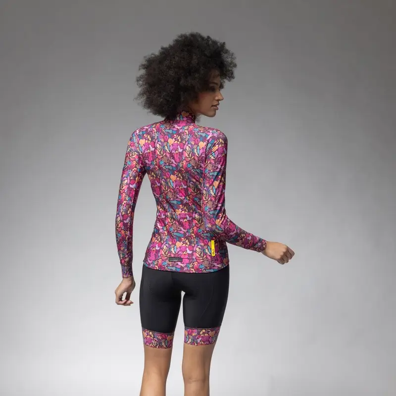 Maglia A Maniche Lunghe Flowery Pragma Donna Rosa Taglia XXS #1