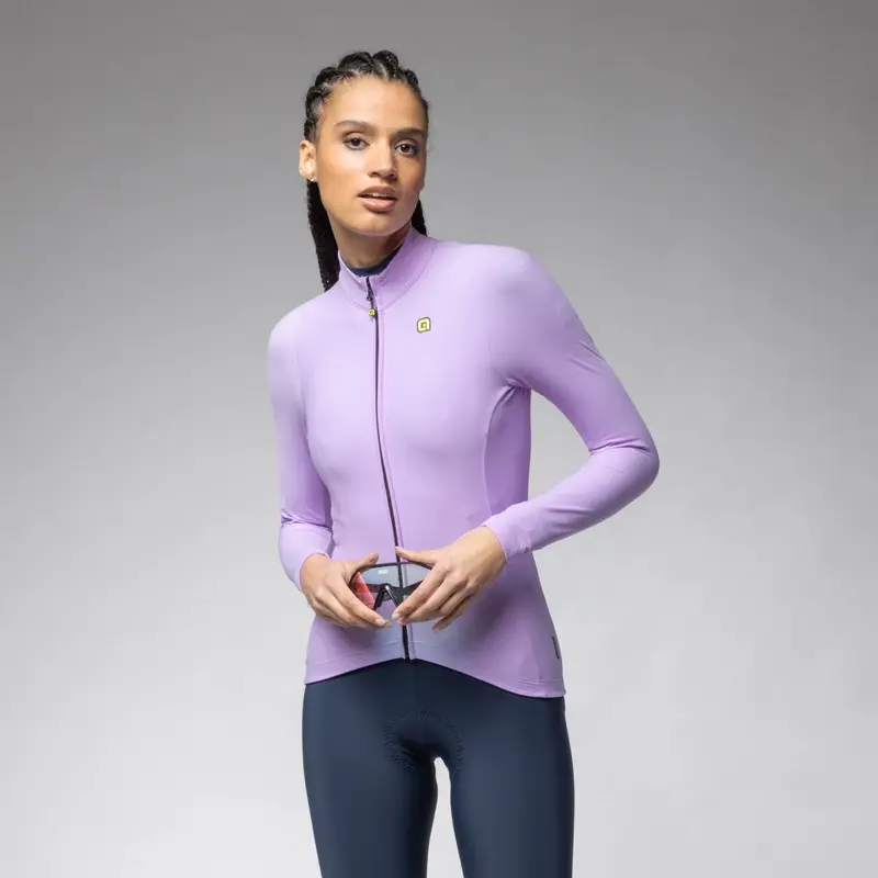 Langarmiges Warm Race 2.0 R-EV1 Trikot Damen Lila Größe XXS - image