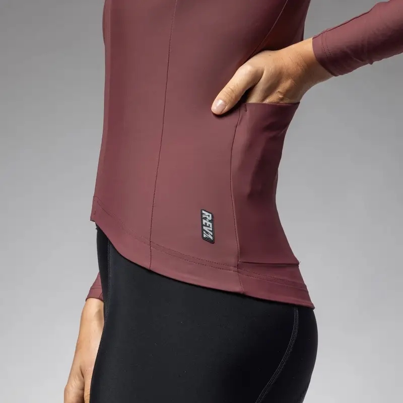Langarmiges Warm Race 2.0 R-EV1 Trikot Damen Bordeaux Größe XXS #3