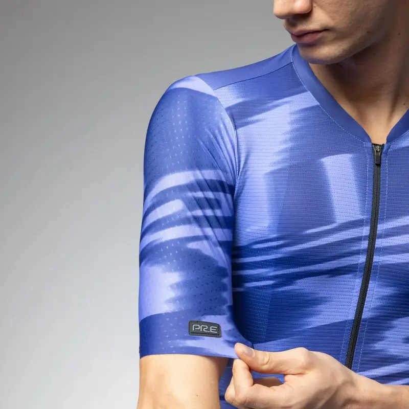 Techno PR-E Glyzinien Kurzarm Straßen Trikot Größe XL #1
