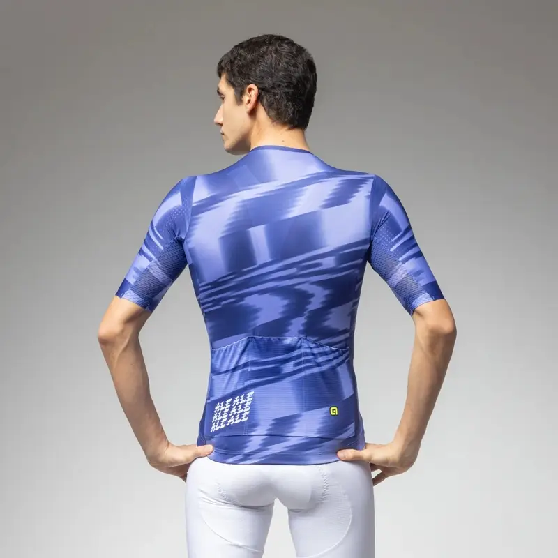 Techno PR-E Glyzinien Kurzarm Straßen Trikot Größe XL #2