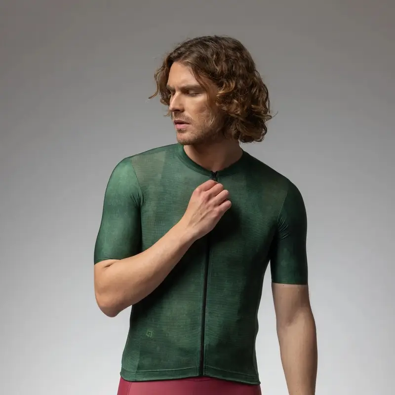 Maillot Route Manches Courtes Deep Pragma Vert Foncé Taille XL - image