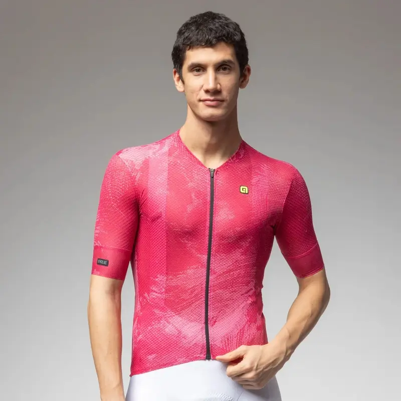 Road Short Sleeve Jersey Earthy Fan PR-E Pink Rebel Size 3XL - image