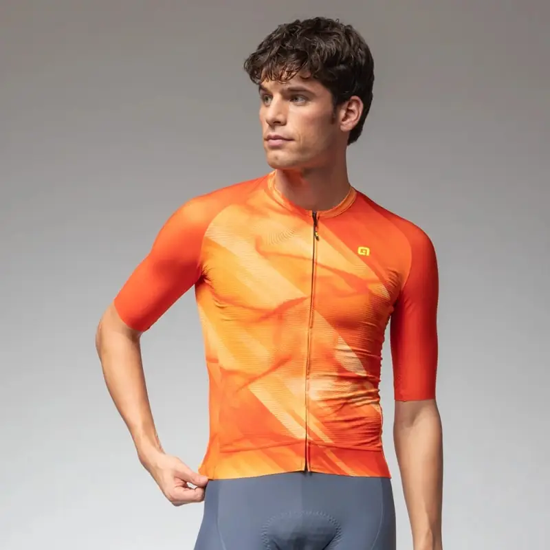 Maillot de Route Manches Courtes Crash Pragma Orange Taille L - image