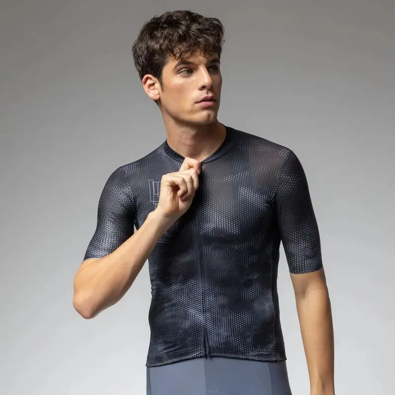 Maillot de Route Manches Courtes Earthy Follow Me 2.0 PR-E Noir Taille M - image