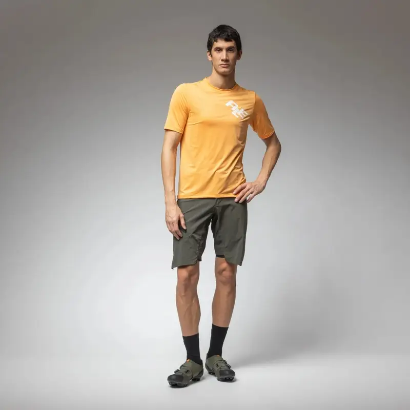 Camisola MTB Manga Curta Rugged 2.0 Off Road Tangerina Tamanho L #3