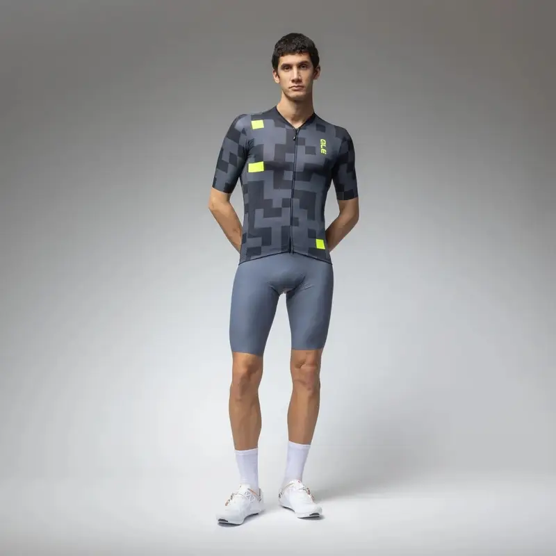 Straßen-Trikot Kurzarm Pixel Pragma Schwarz Größe 5XL #3