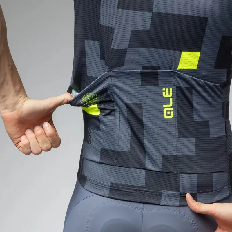 Straßen-Trikot Kurzarm Pixel Pragma Schwarz Größe 5XL #4