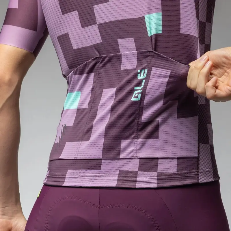 Road Jersey Short Sleeves Pixel Pragma Light Purple Size 4XL #3