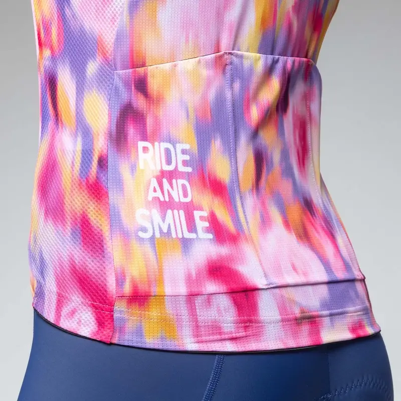 Maillot Route Manches Courtes Femme Jardin 2.0 PR-E Multirosa Taille L #1