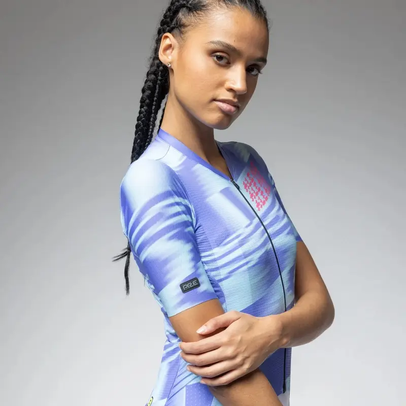 Maillot de Route Manches Courtes Femme Techno PR-E Jacaranda Taille XS #1