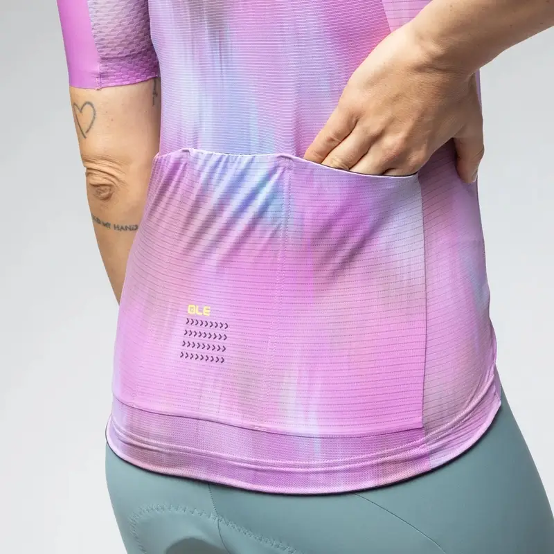 Frauen Kurzarm Straßenrad Trikot Argon PR-E Multirosa Größe M #4