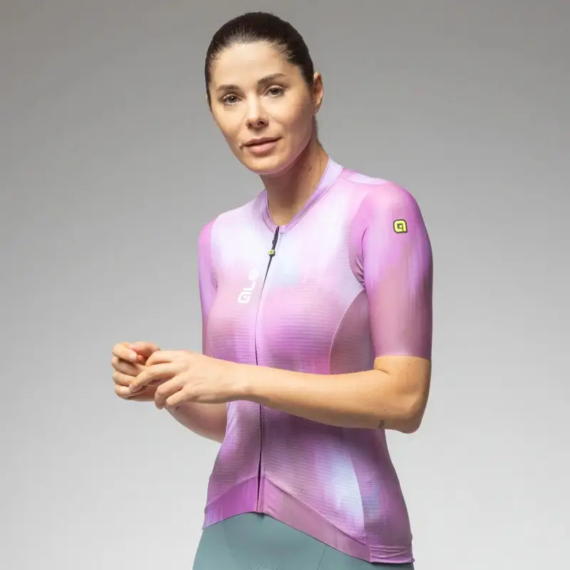 Frauen Kurzarm Straßenradtrikot Argon PR-E Multirosa Größe XL - image