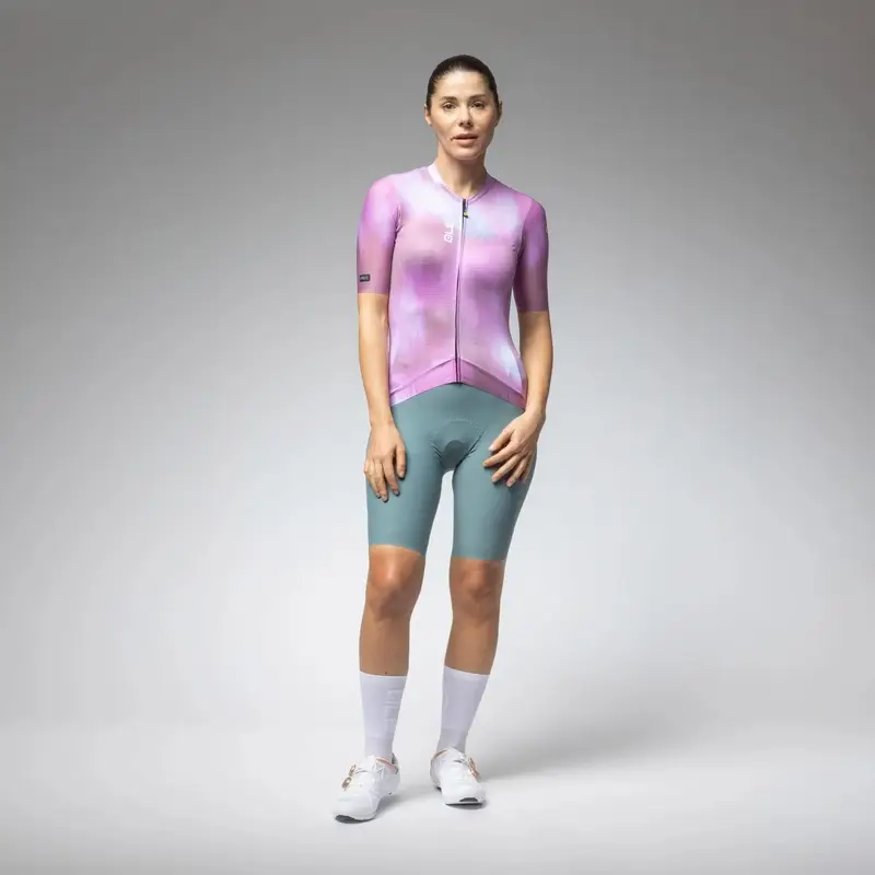 Frauen Kurzarm Straßenrad Trikot Argon PR-E Multirosa Größe 5XL #3