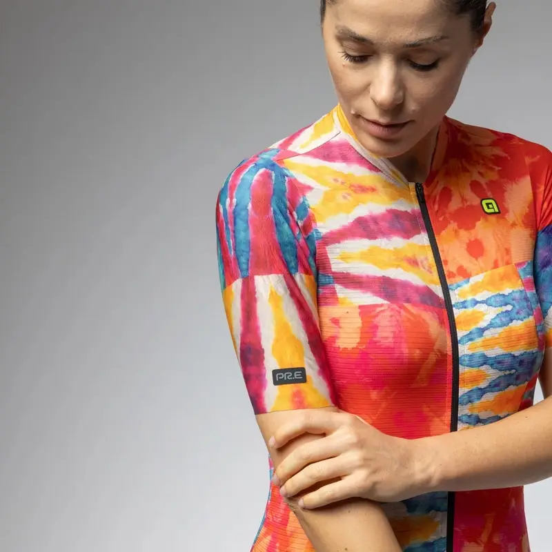 Frauen Kurzarm Straßenjersey Chlorophyll PR-E Multi Orange Größe XS #1