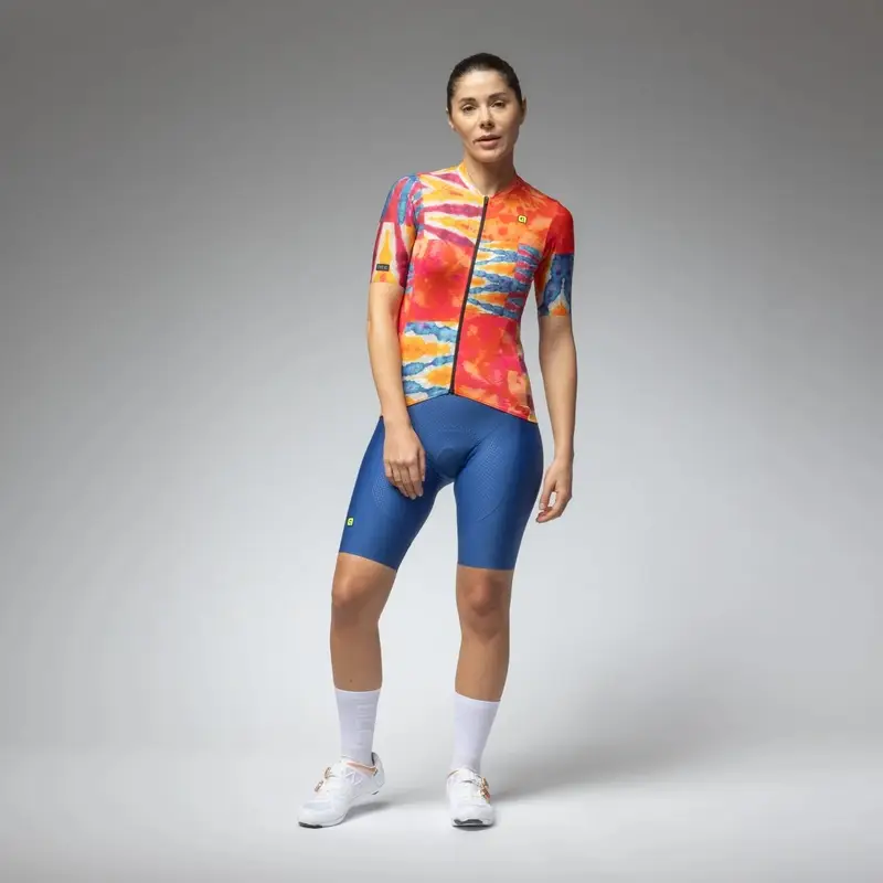 Women's Short Sleeve Road Jersey Chlorophyll PR-E Multi Orange Size M #4