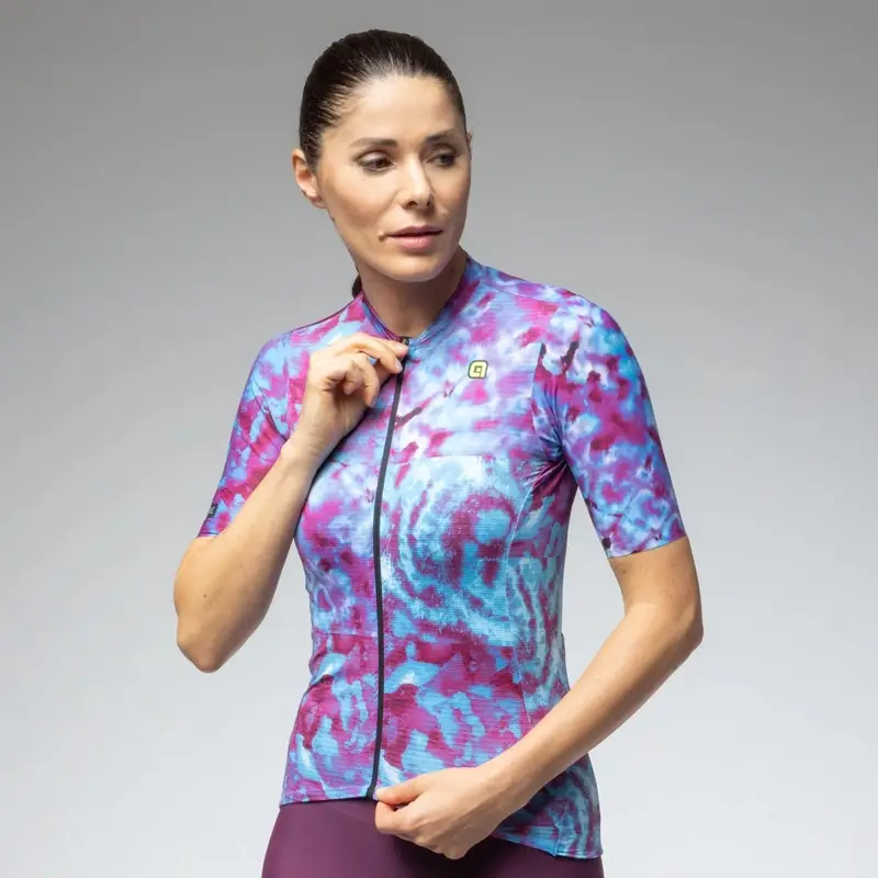 Women's Short Sleeve Road Jersey Chlorophyll PR-E Multiviola Size XL - image