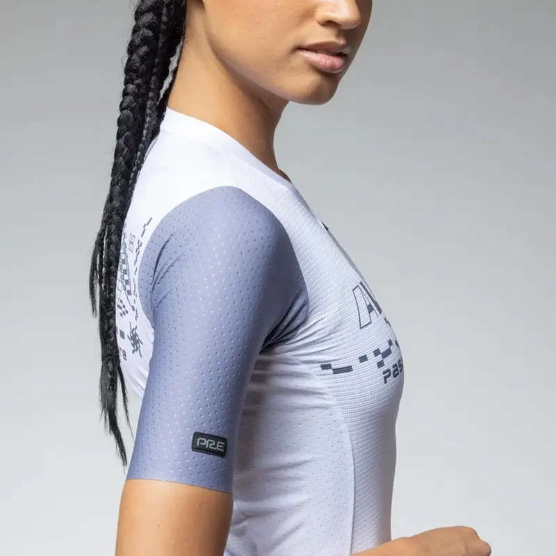 Women's Short Sleeve Road Jersey Megabyte 2.0 PR-E White Size L #1