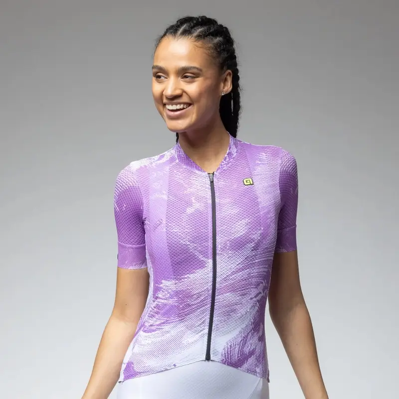 Women's Short Sleeve Road Jersey Fan PR-E Lavender Size XXL - image