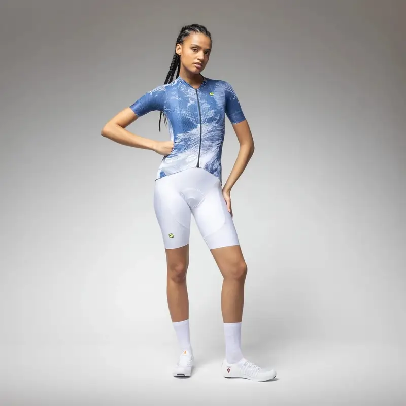 PR-E Ink Blue Kurzarm-Straßenradtrikot für Damen, Größe XS #4