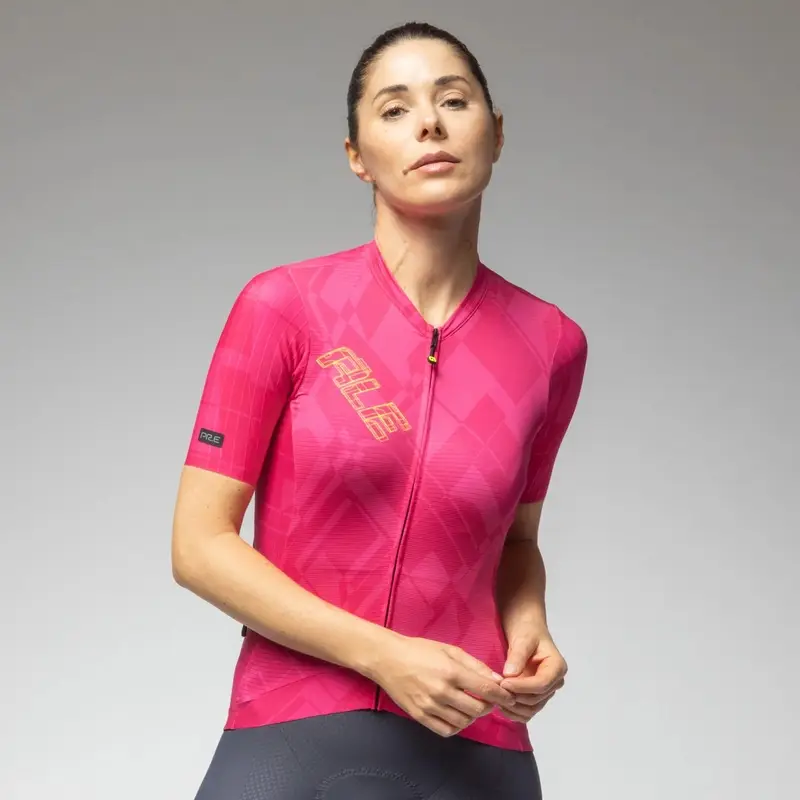 Women's Short Sleeve Road Jersey Pattern 2.0 PR-E Fuchsia Size 3XL - image