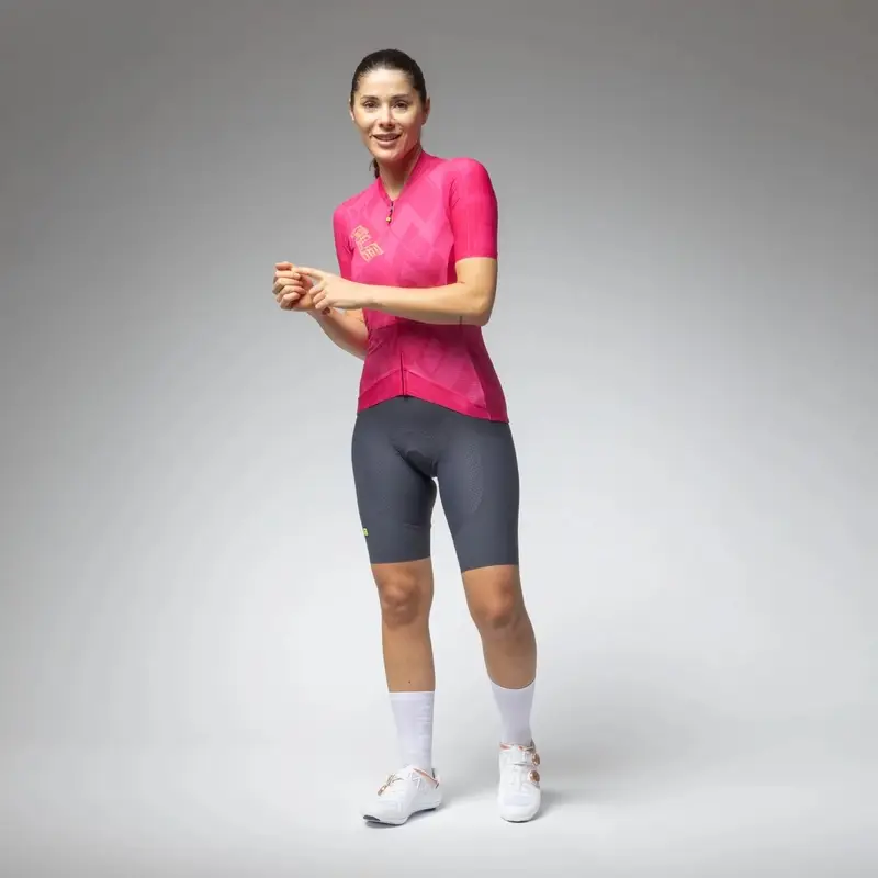 Frauen Kurzarm Straßenjersey Schema 2.0 PR-E Fuchsia Größe 5XL #4