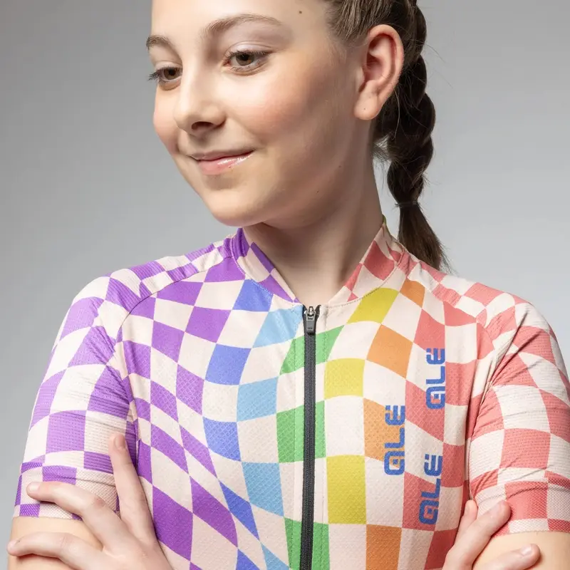 Straßen-Trikot Kurzarm Kinder Multiversum 2.0 Multicolor Größe M (10 Jahre) #3