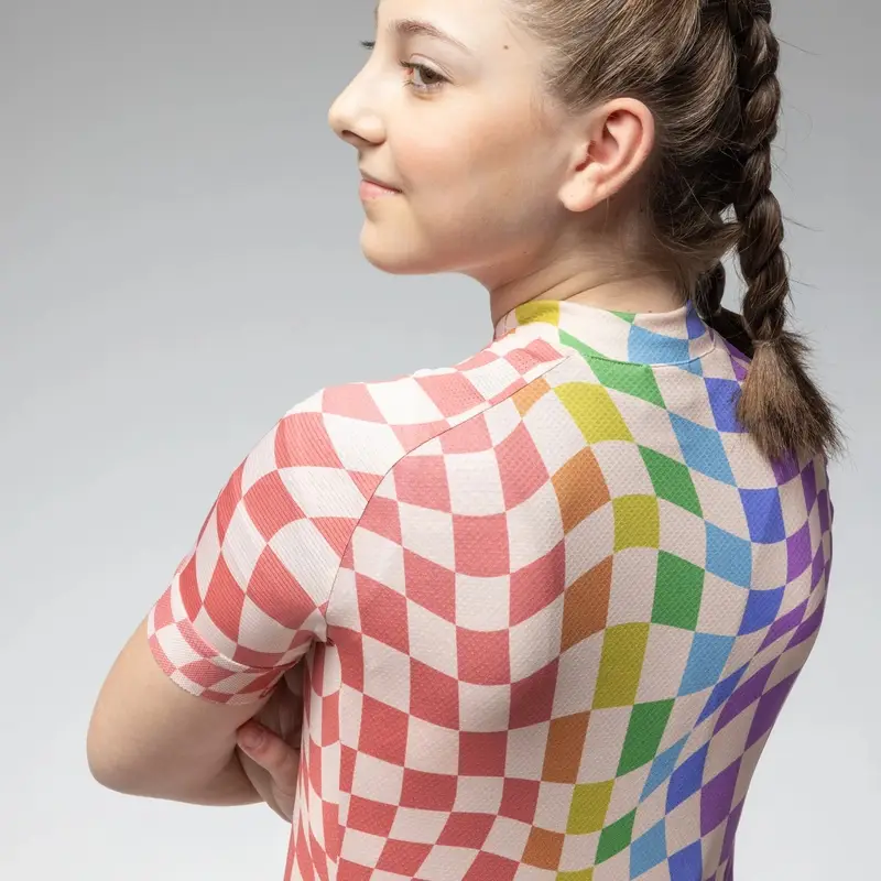 Straßen-Trikot Kurzarm Kinder Multiversum 2.0 Multicolor Größe M (10 Jahre) #4