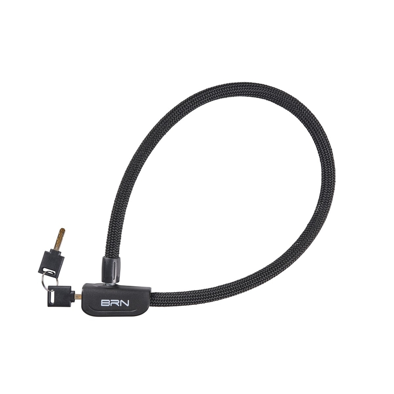 Lucchetto A Spirale Ricperto In Tessuto Con Chiave 1000 x 10mm Nero