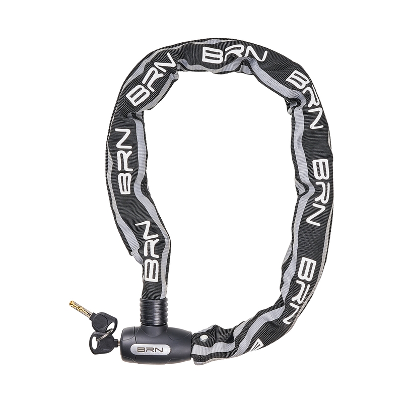 Kettenvorhängeschloss Reflective Band 1000 x 9,5 mm Schwarz