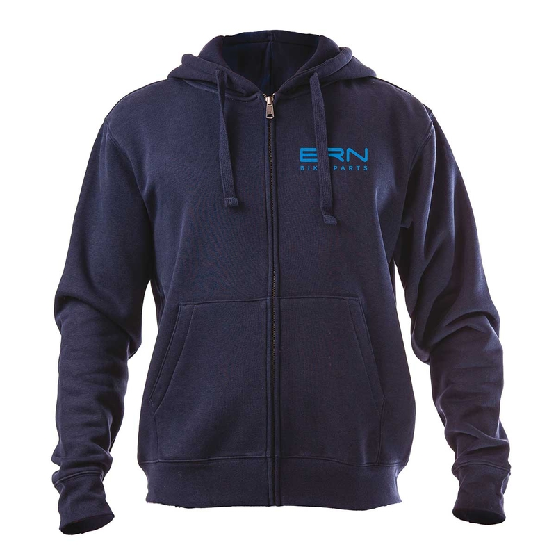 Moletom com zíper azul tamanho M