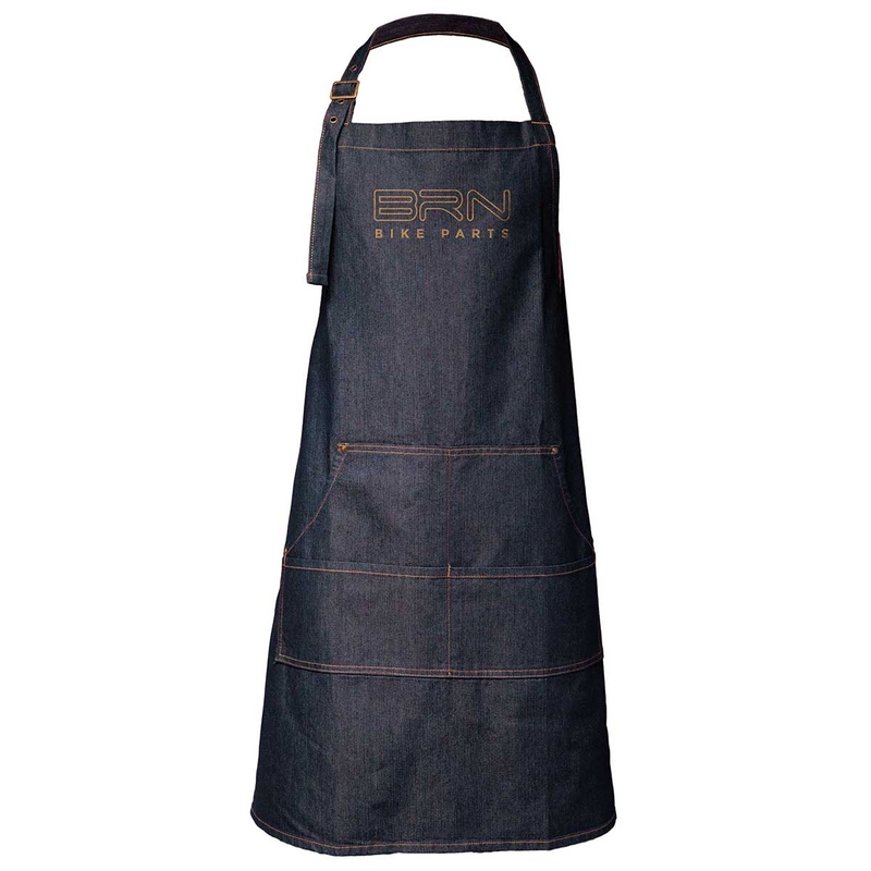 Grembiule A Pettorina Blu Jeans Taglia Unica