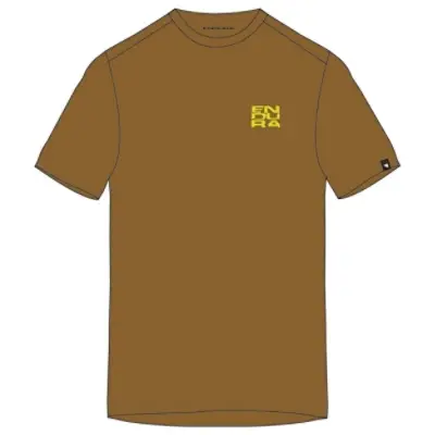Camiseta de Manga Corta Logo Apilado Trail Bronce Talla XS - image