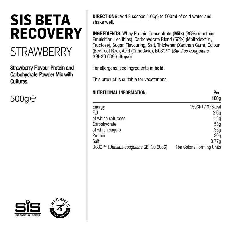 Bevanda Recupero Beta Fuel Recovery Powder Strawberry 500g #1