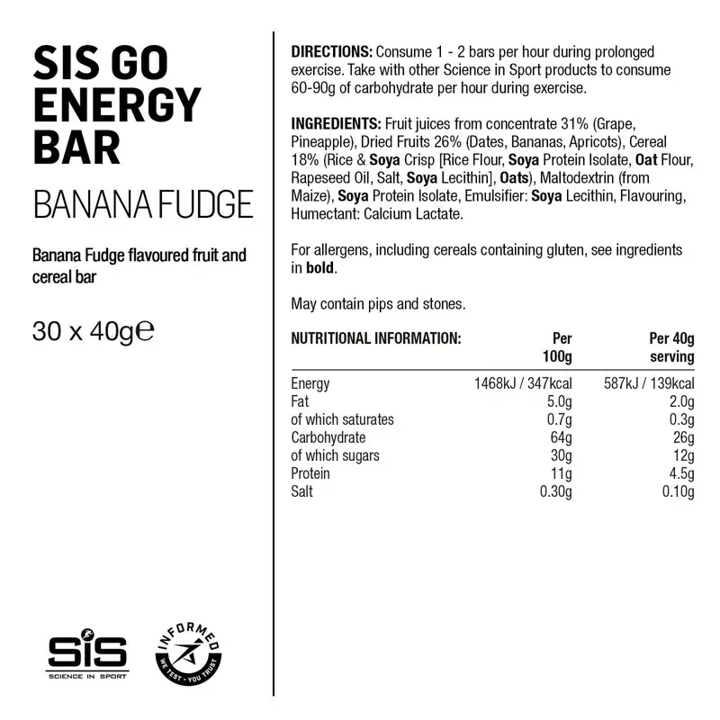 Barretta GO Energy Banana Fudge Bar 40g #2
