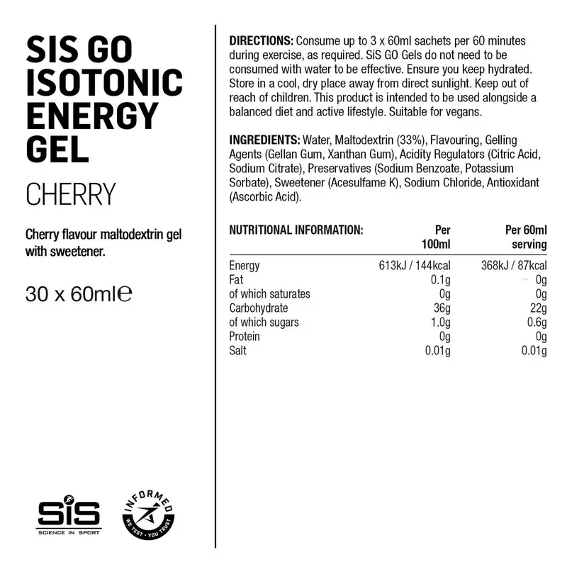 Gel GO Isotonic Energy Gel Cherry 60ml #2