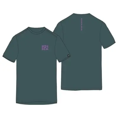 Sudadera de Manga Corta con Logo Apilado Verde Azulado Talla XS - image