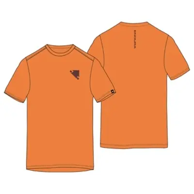 Camiseta Manga Corta Icon Logo Etiqueta Naranja Talla XS - image